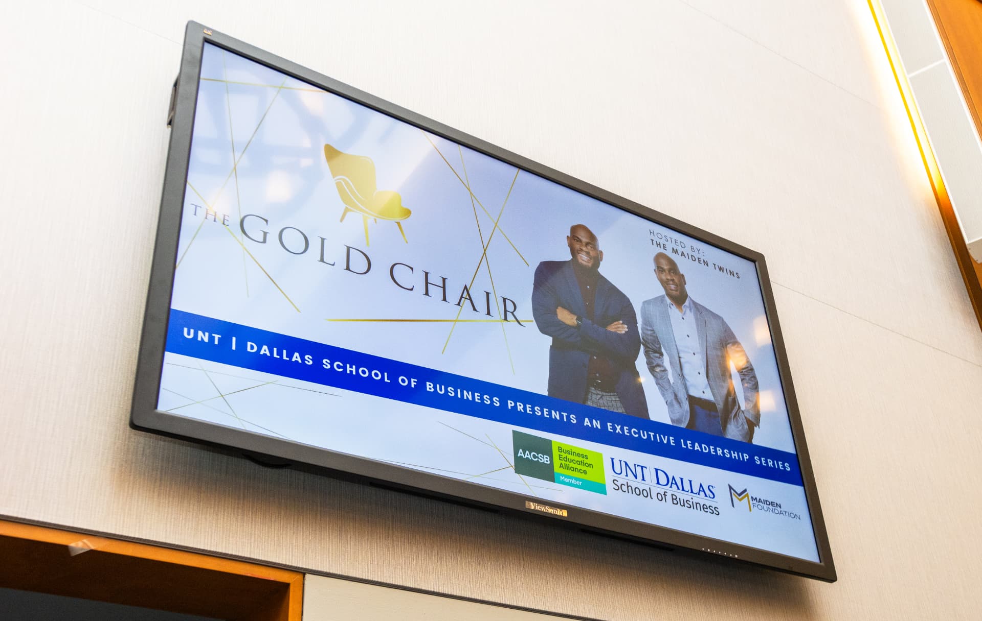 The Gold Chair welcome screen hosted by the Maiden Twins
